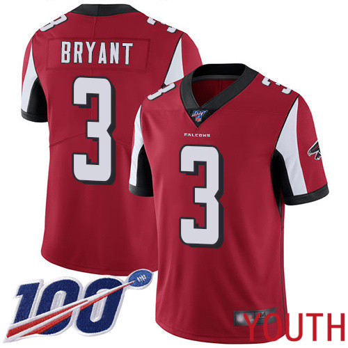 Atlanta Falcons Limited Red Youth Matt Bryant Home Jersey NFL Football #3 100th Season Vapor Untouchable->women nfl jersey->Women Jersey